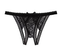 Women's Lace Panties Crotchless Low Waist Soft Underwear for Women Breathable Sexy Cute Briefs Tangas Eversoft Stretch Funny Butt Lifting Cheeky Tummy Control Comfor Black