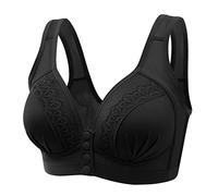 Women's Lace Underwire Bra with Front Closure and Supportive Shaping Cups for Enhanced Comfort