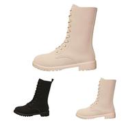 Womens Lace Up Ankle Boots British Made Womens Walking Boots Anti-Slip Winter Boot Outdoor Walking Boot Trekking Hiking Booties Ladies Platform Booties Durable Combat Bootie For Training