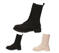 Womens Lace Up Ankle Boots British Made Womens Walking Boots Anti-Slip Winter Boot Outdoor Walking Boot Trekking Hiking Booties Ladies Platform Booties Durable Combat Bootie For Training