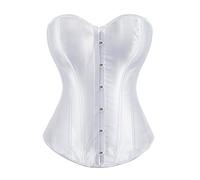 Women's Lace Up Boned Overbust Corset Bustier Lingerie Bodyshaper Top Plus Size
