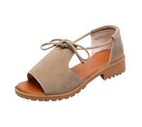 Women's Lace-up Low Wedge Sandals Strappy Open Toe Closed Back Casual Summer Shoes Wide Fit Slip On Dress Formal Sandal Ladies Elegant Versatile Work Party Cocktail Shoes White