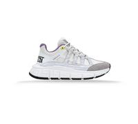 Women's Lace-Up Trainers with Suede Heel - female - Versace - Sneakers - Gray - 8 UK - Shoes 8 UK