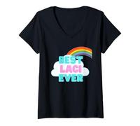 Women's Laci - Best Laci Ever - Rainbow Cute Girl Laci V-Neck T-Shirt