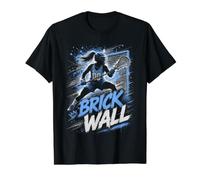 Women's Lacrosse Brick Wall Fearless Goalie Defense Value Graphic T-Shirt, Men, Black, L