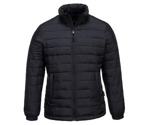 Womens Ladies Black Baffle Padded Portwest Aspen Puffer Jacket Size X-Small
