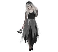 Womens Ladies Black Graveyard Corpse Bride Halloween Costume sizes 8-26