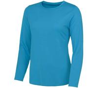 Womens Ladies Breathable Plain Polyester Athletic Sports Long Sleeve T-Shirt