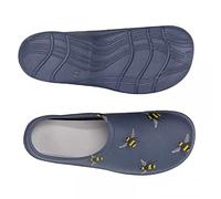 Womens/Ladies Clogs Briers Gardening Shoes Soft Sole Slip On Lightweight UK 4-8 (Navy (Bees), Numeric_4)