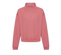 Womens Ladies Crop Sweatshirt 1/4 Quarter Zip Cropped High Neck Sweat Top Jumper