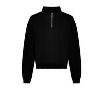Womens Ladies Crop Sweatshirt 1/4 Quarter Zip Cropped High Neck Sweat Top Jumper