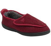 Womens Ladies Diabetic Orthopedic Washable Touch Fastening Slippers UK Sizes 3-8 (UK 3, Burgundy Felt)