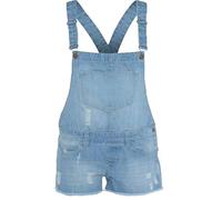 Womens Ladies Girls Dungarees Monika Jumpsuits Stretch Denim Jeans Short Dress Light Blue 13/14 Years