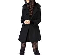 Womens Ladies Hooded Trench Coat Outwear Warm Cotton Peacoat Jacket Overcoat