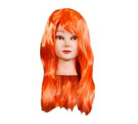 WOMEN'S LADIES LONG STRAIGHT WIG FANCY DRESS COSPLAY WIGS POP PARTY (Orange)