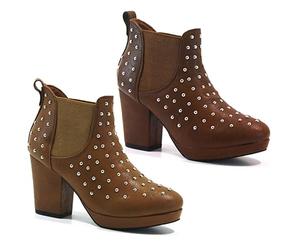 Womens Ladies Mid Block Heel Shoes - Pull On Boots, Smart, Gusset, Chelsea, Biker & Western Cowboy | Chunky Heel, Zip, Pointed Toe (Tan, UK Footwear Size System, Adult, Women, Numeric, Medium, 8)