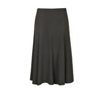 Womens Ladies Midi Skirt Plain Flared Half Elasticated Below Knee Length Skirt Black Navy Grey Denim UK Size 8-22