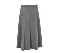 Womens Ladies Midi Skirt Plain Flared Half Elasticated Below Knee Length Skirt Black Navy Grey Denim UK Size 8-22