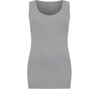 Women's Ladies Plain Rib TOP Stretchy Summer Ribbed Vest T- Shirt Plus Sizes (Grey, 30)
