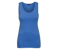 Women's Ladies Plain Rib TOP Stretchy Summer Ribbed Vest T- Shirt Plus Sizes (Sky Blue, 30)