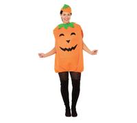 Womens Ladies Pumpkin Costume Spooky Trick or Treat Adult Halloween Fancy Dress