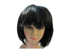 WOMENS LADIES SHORT BOB WIG FANCY DRESS COSPLAY WIGS POP PARTY COSTUME (Black)