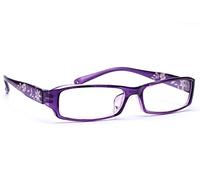 Women's Ladies Slim Reading glasse Original Retro Vintage +0.50 +0.75 +1.0 +1.5 +2.0 +2.5 +3.5 +4.00 Flower Design Vintage (+2.00, Purple)