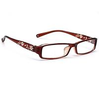Women's Ladies Slim Reading glasse Original Retro Vintage +0.50 +0.75 +1.0 +1.5 +2.0 +2.5 +3.5 +4.00 Flower Design Vintage (+0.75, Brown)