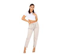 Women's Ladies Stretch Plain Magic Pants Comfy Lagenlook Trousers Magic Stretchy Crushed Italian Joggers Plus Size 8-22