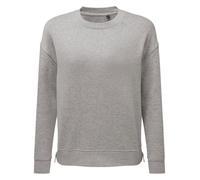 Womens Ladies Sweatshirt Side Zip Crew Neck Pullover Sweat Top Jumper 2XS - 4XL