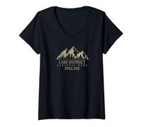 Womens Lake District National Park England V-Neck T-Shirt