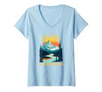Womens Lake Tahoe California Souvenirs Nevada Mens Womens V-Neck T-Shirt