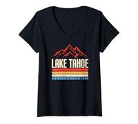 Women's Lake Tahoe California V-Neck T-Shirt