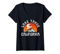 Womens Lake Tahoe V-Neck T-Shirt