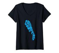 Womens Lake Winnipeg Enthusiast's Dream Design V-Neck T-Shirt