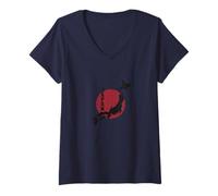 Women's Land of The Rising Sun Japan Map V-Neck T-Shirt