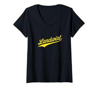 Women's Landwirt Bauer Traktor V-Neck T-Shirt