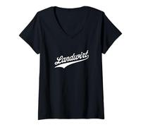 Women's Landwirt Bauer Traktor V-Neck T-Shirt