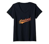 Women's Landwirt Bauer Traktor V-Neck T-Shirt