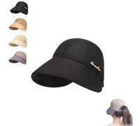 Women's Large Brim Sunscreen Hat, Womens Visors for Summer No Headache, Sunhat Uv Protection Wide Brim Foldable, for Beach Outing in Summer (A)