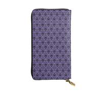 Women's Large Capacity Clutch, Credit Card Cash Coin Multi-Slot Wallet, Zipper Storage Pocket. Haunted Mansion Leather Long Wallet