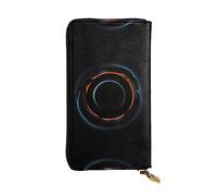 Women's Large Capacity Clutch, Credit Card Cash Coin Multi-Slot Wallet, Zipper Storage Pocket. Mysterious Cosmic Black Holes Leather Long Wallet