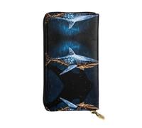 Women's Large Capacity Clutch, Credit Card Cash Coin Multi-Slot Wallet, Zipper Storage Pocket. Secrets of The Deep Forest Leather Long Wallet