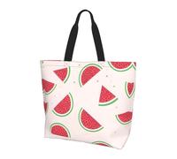 Women's Large Capacity Shoulder Tote Bag Pink watermelon Printed Handbag Versatile Tote Bag for Commuting and Shopping
