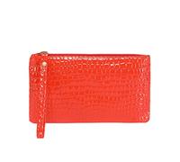 Women's Large Glitter Mobile Phone Case Envelope Purse Clutch Bag Wallet Men's Large Zip (Red, One Size)