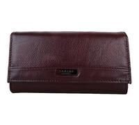 Womens Large Leather Bi-Fold Money/Coin Holder/Purse with Mulitple Pockets - Burgundy