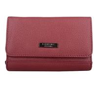 Womens Large Leather RFID Protected Tri-Fold Coin Notes Credit Card Holder Purse Wallet - Burgundy