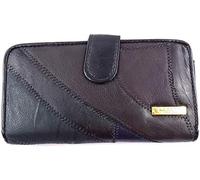 Womens Large Real Patchwork Leather Purse