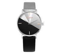 Women's Large Round Dial Fashion Belt Watch Casual Analog Quartz Watch Luxury Rose Gold Watch Simple Business Watch Ladies Slim Watch