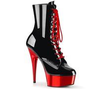 Women's Large Size Stiletto Ankle Boots with Side Zip - Fashion Platform Mid-Calf Boot for Nightclub - Pole Dance Shoes,Black,11 UK